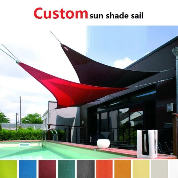 Nets Sun Shade Sail imperméable Shade Canopy Net Toldo Canopy Pergola Pergola Gazebo Garden Cover Auto Rectangle Square Voile Soleil