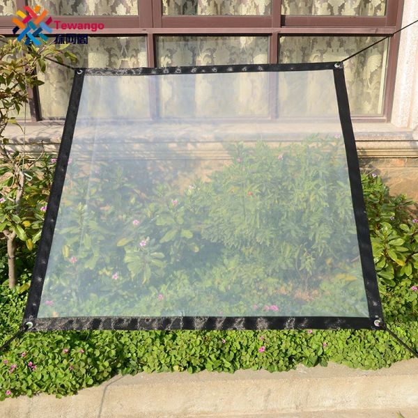 Redes Tewango, lona transparente para lluvia, película transparente visible, protección contra la lluvia, balcón, plantas suculentas, refugio para mantener la temperatura, vela de sombra