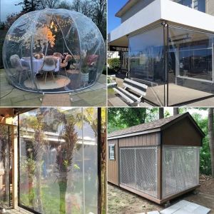 Netten Dikker Transparant Waterdicht Dekzeil Tuin Regendicht Doorzichtig Poly Tarp Plant Cover Isolatie Schuurdoek met Grommets