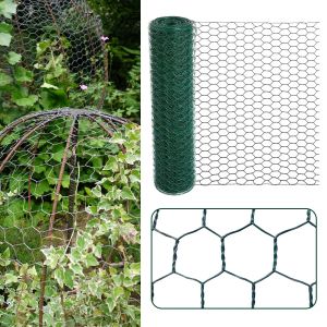 Netting 400 cm de alambre de pollo verde Mala de alambre de pollo verde Hexagonal Galvanized PVC Venana de alambre de alambre de pollo recubierta de pollo para jardín de aves de corral