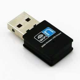 Adaptateurs réseau 300 Mbps Adaptateur WiFi USB RTL8192 Chipset 2,4 GHz 300m Récepteur sans fil Card Wi-Fnggle pour PC Ordonnier de livraison de gouttes