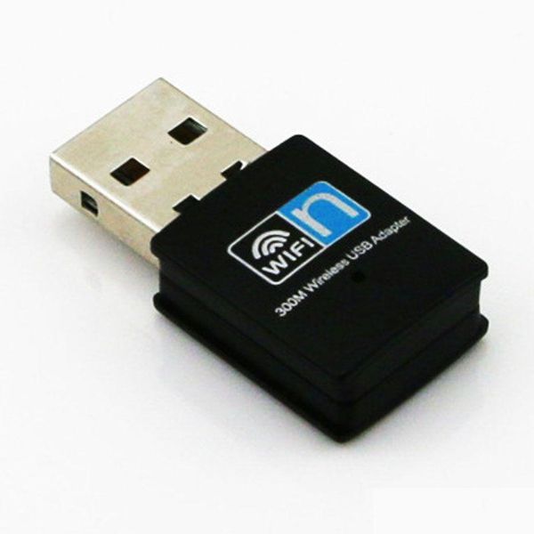 Adaptadores de red 300Mbps Adaptador USB Wifi Rtl8192 Chipset 2.4Ghz 300M Receptor inalámbrico Tarjeta Wi-Fngle para PC Laptop Drop Delivery Comp Oth5i