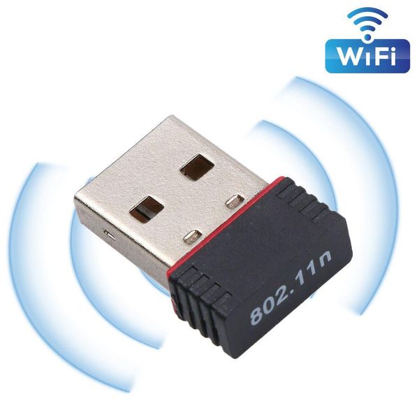 Conectores de cable de red 150M USB Wifi Adaptador inalámbrico 150Mbps Ieee 802.11N GB Mini Adaptadores de antena Chipset Rtl8188 Etv Eus Card Dhtz5