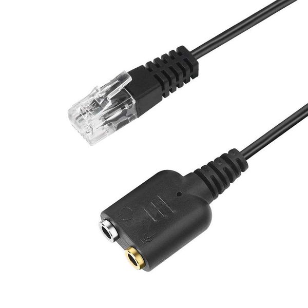 Connecteurs de câble réseau 25cm double 3,5 mm O Jack femelle à mâle Rj9 adaptateur de prise convertisseur PC ordinateur casque téléphone utilisant Drop Del Ot3Y0