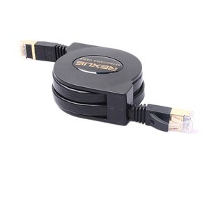 Conectores de cable de red retráctil Flexible Flat Cat-7 RJ45 Ethernet Patch para redes de lan de enrutador de módem 1.5m