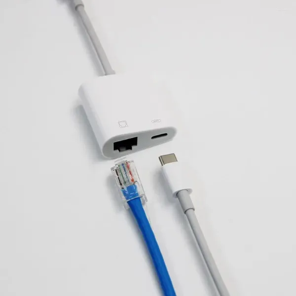 Carte réseau type-c vers Port RJ45 PD, adaptateur convertisseur Ethernet pour téléphone portable, connexion Stable pour Xiaomi Huawei