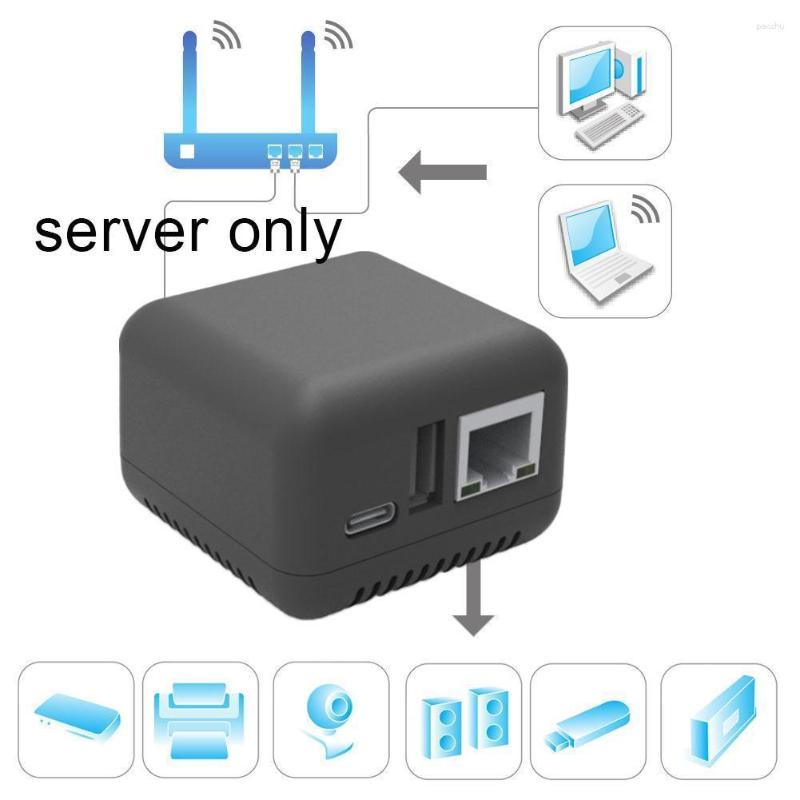 Server di stampa di rete con 1 porta LAN RJ-45 da 10/100 Mbps Funzione WiFi Supporto USB 2.0 BT 4.0 per Windows XP Android