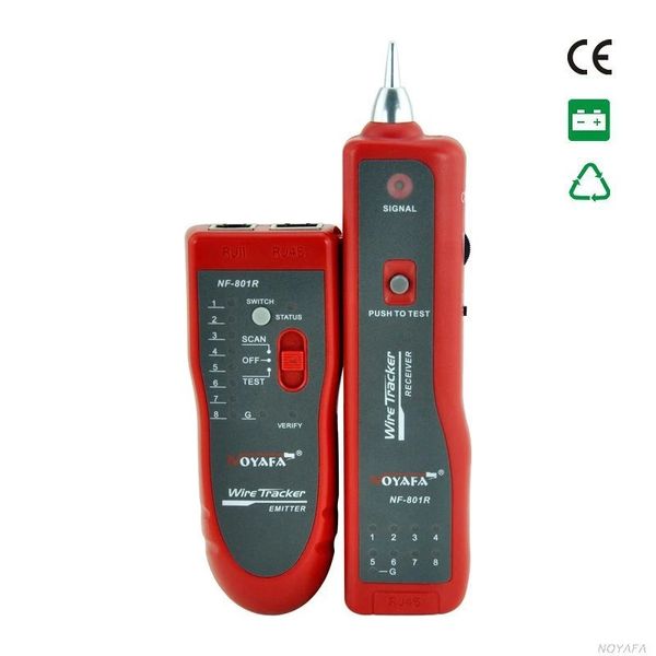 Red RJ11 RJ45 Lan Wire Tracker Localizador de fallas y probador de cables LAN Cable Tester NF-801R