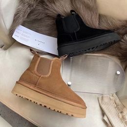 Neumel Platform Ritslaars Klassieke Chelsea laars Snowboots Ultra Mini Dealworld Dames Australië Australische Tazz Tasman Winter Warm Bont Booties Maat 35-42