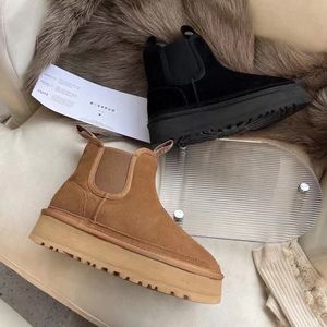 Neumel Platform Zip Boot Classic Chelsea boot Mini Snowboots Ultra Mini Dealworld Dames Australia Australian Tazz Tasman Winter Warm Fur Booties Maat 35-42