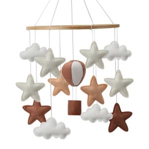 Neutrale kwekerij Decor Air Ballon Baby Mobile voor wieg sterren en wolken 240411