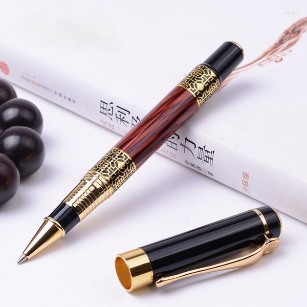 Bolígrafo neutro estilo chino grano de madera firma de oficina regalo de negocios para hombres
