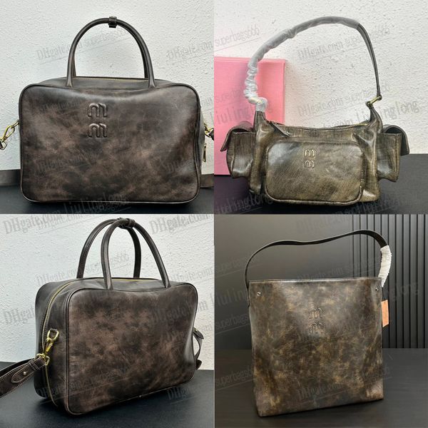 bolso de cuero con asa superior bolsos arcadie Bolso de cuero de ganchillo mius bolso de hombro bolso de diseñador bolso de mujer bolso grande de moda crossbody diseñador bolso de lujo