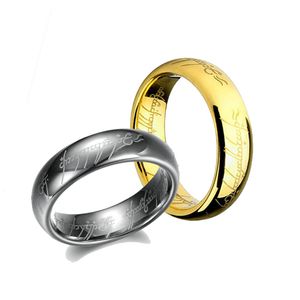 Nooit vervagen 100% wolfraamstalen ring, ring van Mordor Lord Cool Tungsten Ring voor mannelijke vrouwelijke liefhebbers