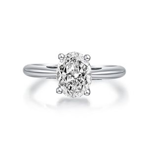 Vervaag nooit 18k witgouden kleurring ronde zirkoon diamant trouwband accessoires dames klassieke sieraden