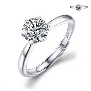 Vervaag nooit witte Tibetaanse zilveren ringen voor vrouwen rond zirkoon kristal ringen bruid belofte verloving trouwringen gift sieraden ontwerper mode hart ring
