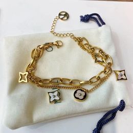 Bracelets de chaîne en or jamais fanés18k bracener de créateurs de luxe plaqué or acier inoxydable pour hommes bijoux bijoux bijoux