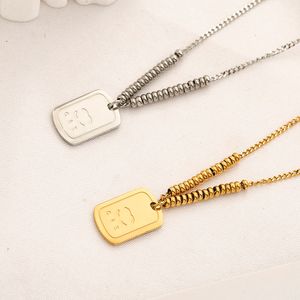 Nunca se desvanece diseñador de lujo carta collar largo gargantilla 18 K chapado en oro de alta calidad colgante de acero inoxidable mujeres joyería de la boda ZG1198