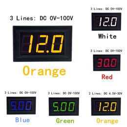 Nouveau 0,56 pouce MINI DC 4,5 V à 30V Digital Voltmeter Tension Pannel Metter pour la voiture de moto Electromobile 6V 12V 24V