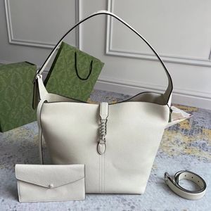 Nieuwe 1:1 topkwaliteit 5A designertas 763103 origineel item volledig lederen handtas damesschoudertas moeder- en kindtas G real shot hoge kwaliteit fabrikant bucket bag