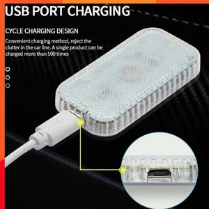 Nieuwe 1/2/4 stks Magnetische Auto LED Verlichting USB Interieur Licht Draadloze Dak Plafond Leeslampen voor Deur Voet Kofferbak Opbergdoos