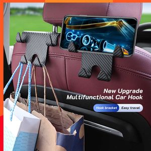 NIEUW 1/2 PCS AUTOUS ZEEL ACHTERHAP HOOFSTEST HANDER AUTO ACCESSOIRES Multifunctionele hangende hook telefoonbeugel verborgen hanger organizer