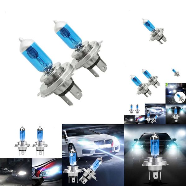 Nuevo 1/2PC Auto H4 100W 12V Luces de niebla blanca súper brillante Bomberna Halógeno Alta potencia delantero Fuente de luz del automóvil de la lámpara Estacionamiento