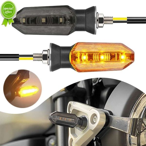 Nuevo 1/2 Uds luz LED de intermitente Super brillante motocicleta Mini Led moto lámpara ámbar intermitente luz indicadora de LED Universal