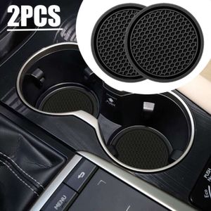 Nieuwe 1/2 stks/set Zwarte Auto Auto Bekerhouder Anti Slip Insert Onderzetters Pads Interieur Accessoires Universele Past Perfect voor de Meeste Cups