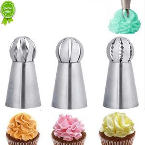 New 1/3PC Cupcake Stainless Steel Sphere Ball Shape Icing Piping Nozzles Pastry Cream Tips Flower Torch Pastry Tube Decoration Tools