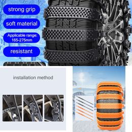 Nouveau 1/4 / 8pcs roues de voiture chaînes de pneu de roue ceinture de pneu de roue hiver extérieur de l'urgence de neige de neige