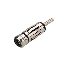 Nieuwe 1/4 cm auto voertuigen radiostereo ISO tot din zilveren antenne antenne mast adapter connector legering luchtstekker