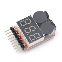 Nieuwe 1-8S Lipo Li-ion Fe Batterijspanning 2in1 Indicatortester Laagspanningsbower alarm voor RC-autoboot LED 3.7-30V Dubbele luidspreker