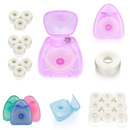 Nieuwe 1 doos +10 Rolls 50m Mondelinge Hygiëne Reinigingswas Mint Flasma Dental Floss Spool Tandenpick Tanden Flosser Set