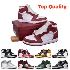 Team Red 1S Latte Cacao Wow Basketball schoenen Gedichte klei High OG Bred Patent Toe verboden Hyper Royal 1s Top 3 verbrijzelde Backboard Shadow University Blue Sneakers