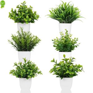 Nieuw 1 pak kunstmatige nepplanten Mini Green Bonsai Plant Fake Flower Pots voor binnenshuis slaapkamer bureau woonkamer decor