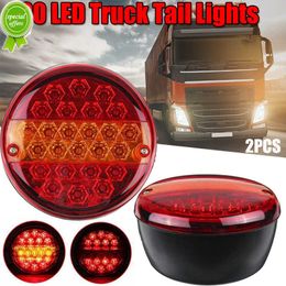 Nieuw 1 paar 20 LED 12V 24V Auto Truck Licht achterste stop indicator Remlichtronde Turn Signal Trailer Caravan Van vrachtwagen Camper