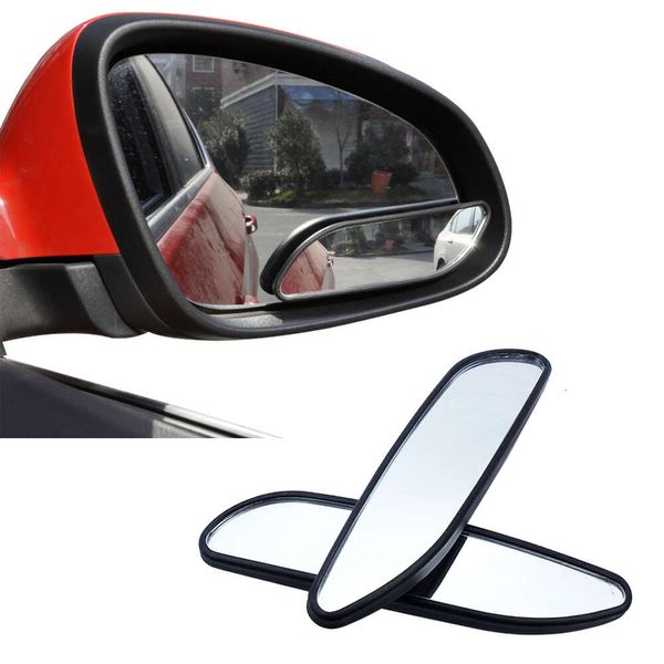 Nuevo 1 par espejo retrovisor para coche espejo convexo espejo de punto ciego lente gran angular ajustable espejo retrovisor espejo auxiliar para coche