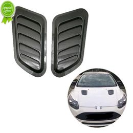 NIEUW 1 paar Universele auto Bonnet ventilatieopeningen Hood Auto Decoratieve ABS Plastic Luchtstroominlaat Schep Turbo Bonnet Vent Vlekkende afdekking