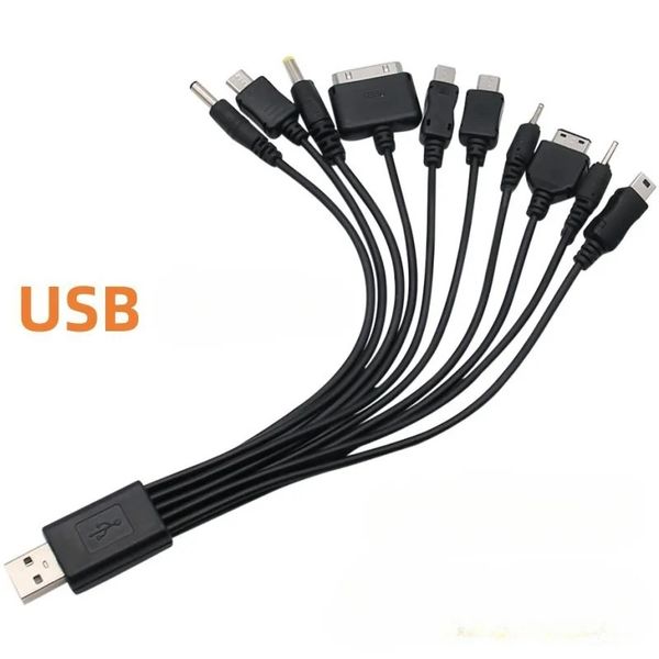 Nuevo 1 PCS 10 en 1 Cable USB Micro USB Multi Carger para teléfonos móvil