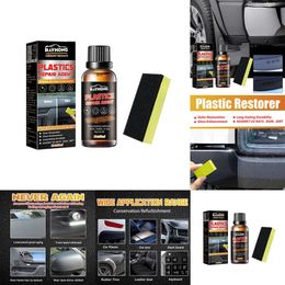 Nieuwe 1 Stuks 50Ml Plastic Lederen Interieur Auto Agent En Seat Polijsten Schoonmaken Renovatie Maintenan O9p7