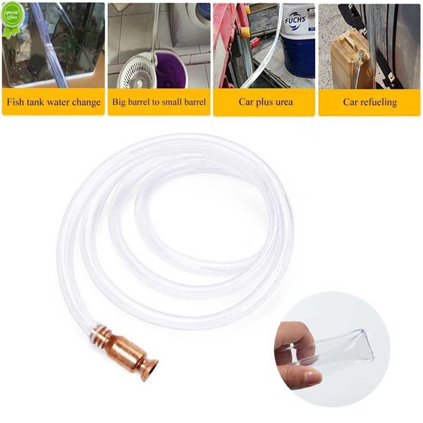 Nouveau 1 pièces cuivre Siphon tuyau de remplissage manuel pompage huile tuyau raccords Siphon connecteur essence carburant eau Shaker Siphon