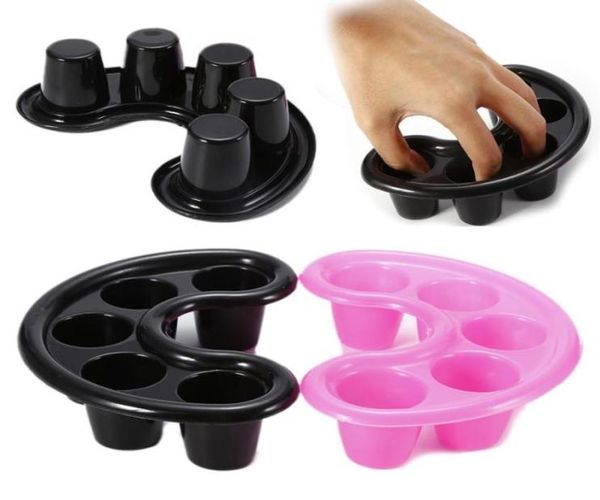 NOUVEAU 1 PCS Nail Art Hand Spa Soaker Wash Bowl Powder Polish Remover Manucure Soak Tool Five Holes ACCESSOIRES DE Nail Art8881300