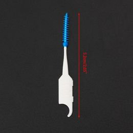 Nouveau 1 ensemble 20/40/120/200pcs Double tête de fil Hygiène dentaire Silicone Interdentant Brusque NOUVEAU VENTE HOT VENTE POUR DOUBLE FLOSS