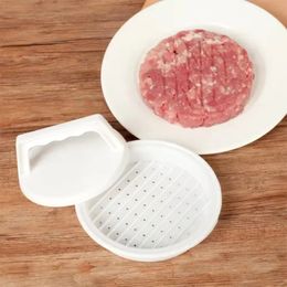 Nuevo 1 set de forma redonda hamburguesa prensa de plástico de plástico de plástico de plástico de plástico de alimentos.