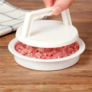 Nieuwe 1 set ronde vorm hamburger press food-grade plastic hamburger vlees rundvlees grill hamburger press patty maker schimmel schimmel keuken gereedschap voor burger patty mold