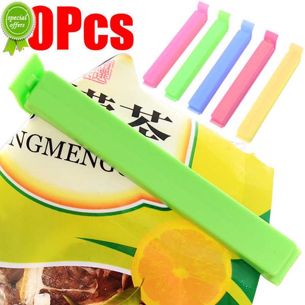 Nouveau 10/2 pièces Clips de sac de scellage alimentaire Portable cuisine Snack stockage scellant pince maison cuisine outil de stockage sac de nourriture en plastique fermer Clip