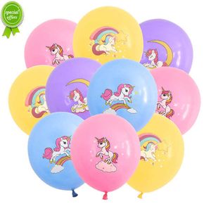 Nieuwe 10-40 Stuks Regenboog Eenhoorn Ballonnen Cartoon Dier Paard Latex Helium Ballon Kids Eenhoorn Thema Verjaardagsfeestje Decoratie gunsten