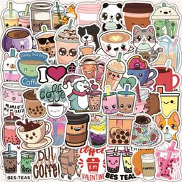 Nouveau 10 50 100 PCS Mignon Dessin Animé Perle Lait Thé Autocollants Pack pour Fille Boba Bubble Teas Sticker Autocollant À DIY Bagages Ordinateur Portable Guitare Ca234x