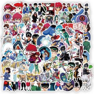 NIEUWE 10/50 / 100 stks Yuyu Hakusho Anime Stickers PVC Waterdichte DIY Telefoon Koffer Laptop Auto Skateboard Cartoon Sticker Decals Toy Kids Car